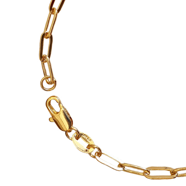 Gold Filled Paperclip Chain Bracelet