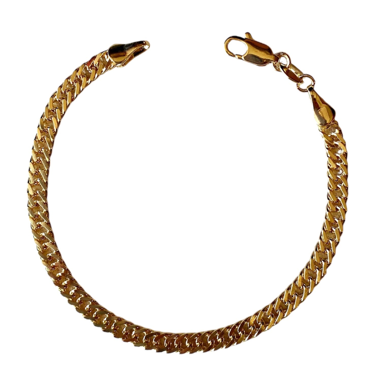 4mm Gold Filled Cuban Chain Bracelet