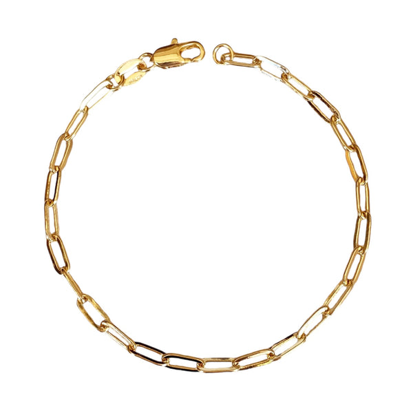 Gold Filled Paperclip Chain Bracelet