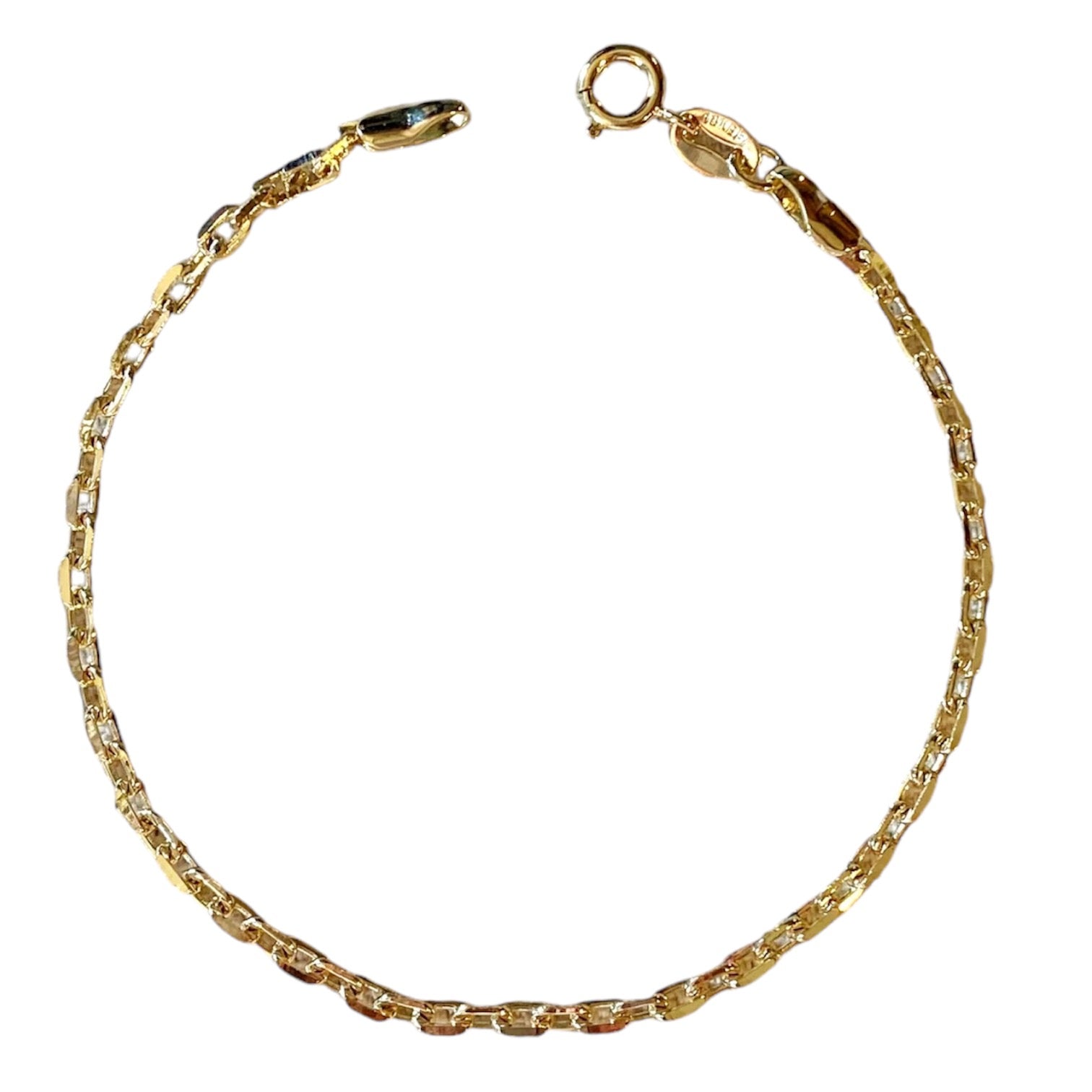 Mini Gold Filled Paperclip Chain Bracelet