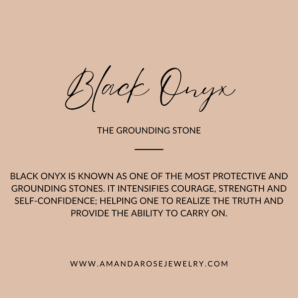 Black Onyx Gold Filled Stud Earrings (Stone of Grounding)