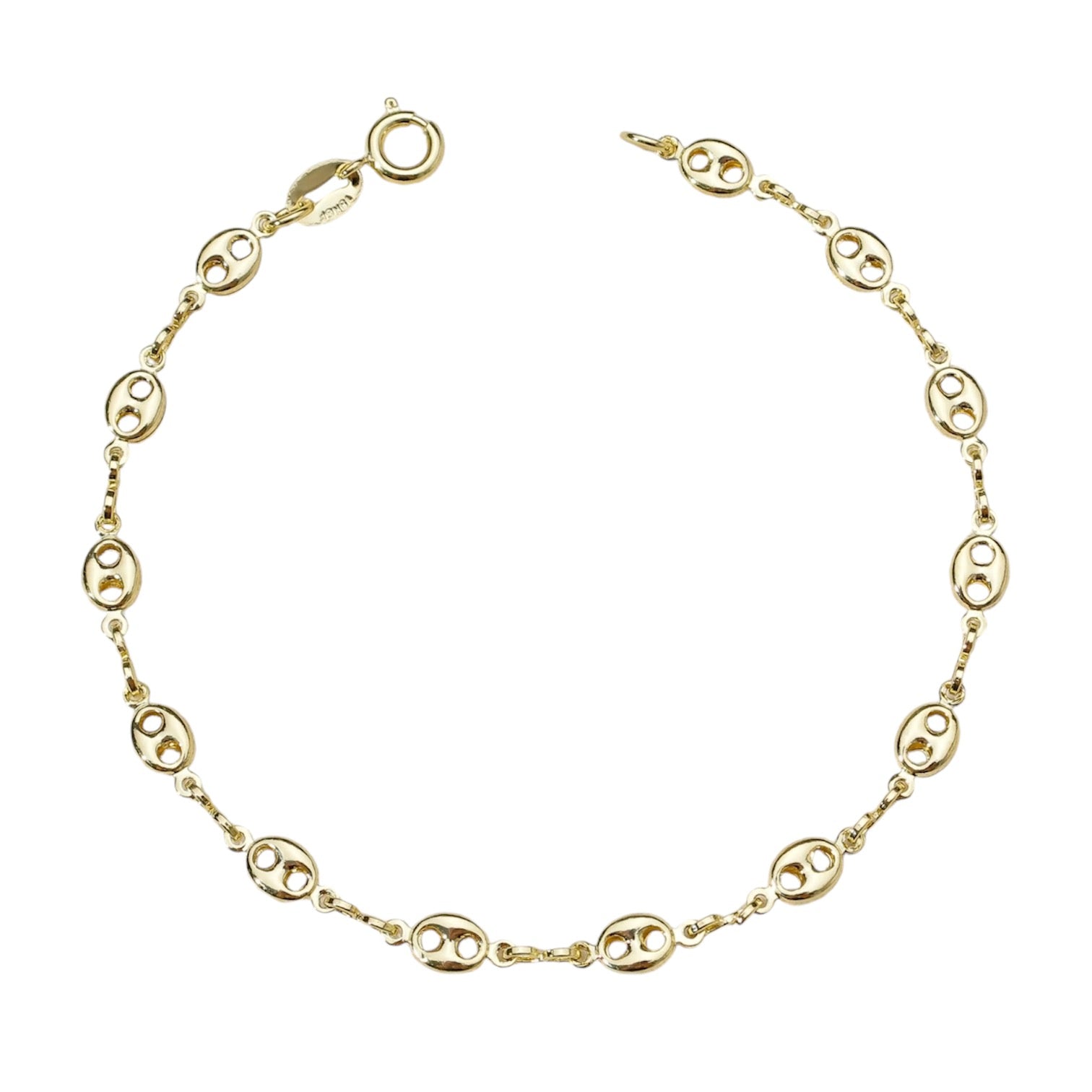 Gold Filled Puff Chain Bracelet