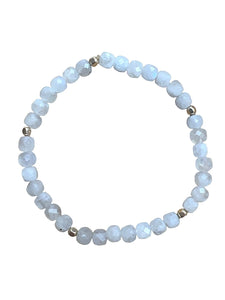 5mm Moonstone Cubed with Gold Beads (Stone of New Beginnings)